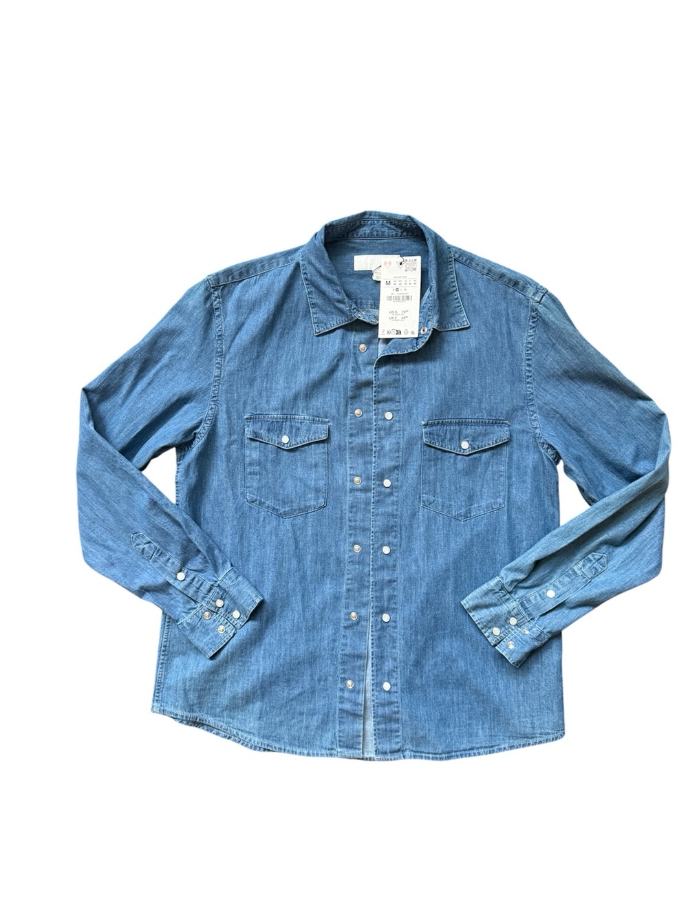Zara Men's Denim Button-Up Shirt
